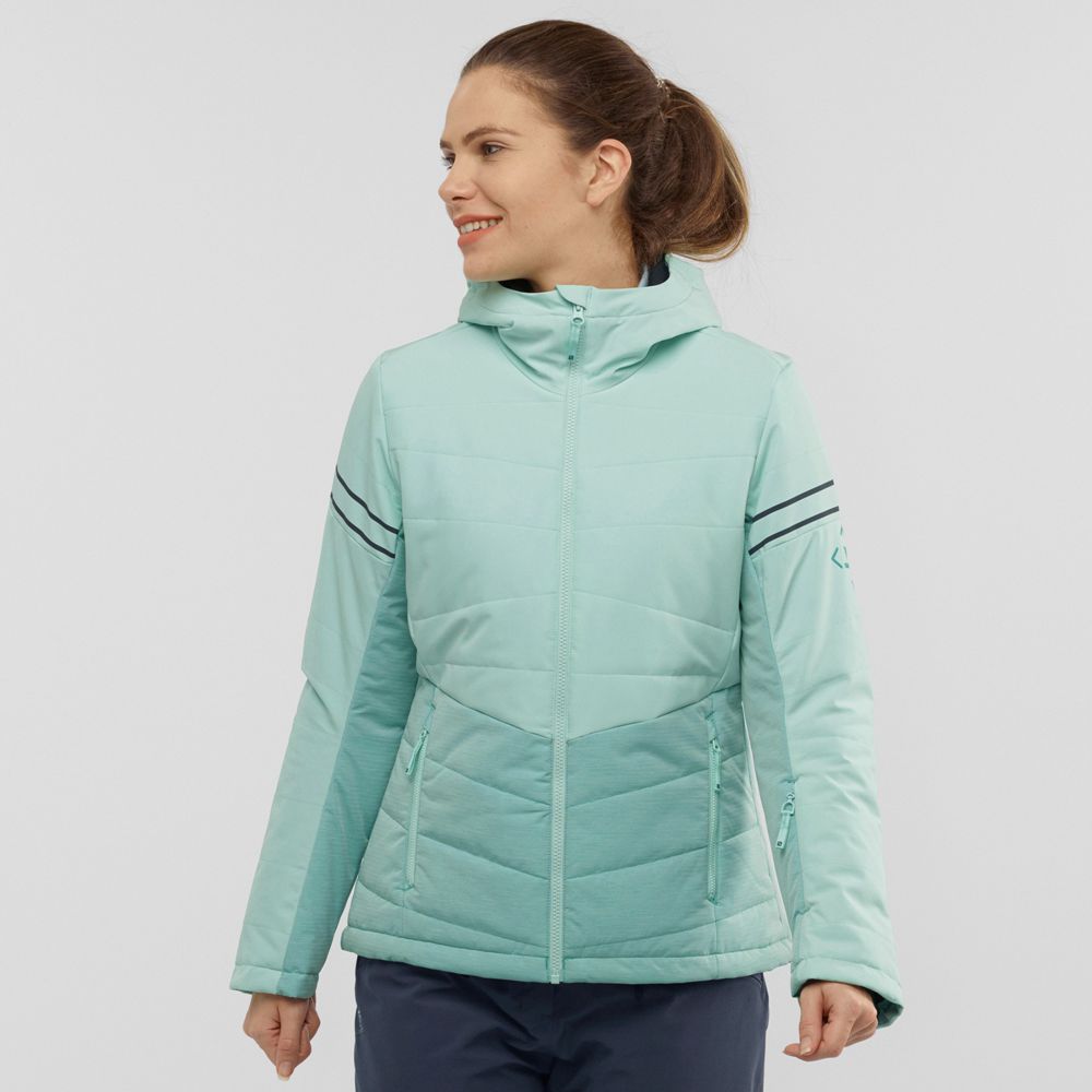 Veste De Ski Salomon Femme Menthe - Salomon EDGE - France (4628-ZHEOQ)